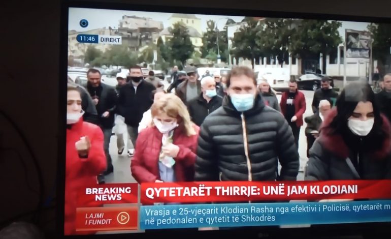 DALIN PAMJET/ Kryetarja demokrate Voltana Ademi i prin “protestës” së DHUNSHME në Shkodër