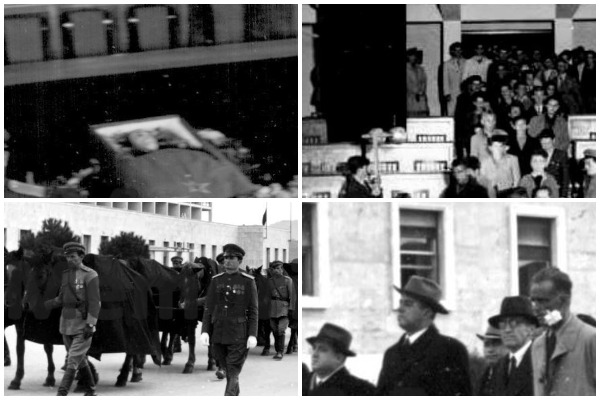 PUBLIKOHEN FOTOT E RRALLA/ Kur Enver Hoxha dhe udhëheqja e lartë komuniste, bënin homazhe dhe merrnin pjesë në ceremoninë mortore të Nako Spiros