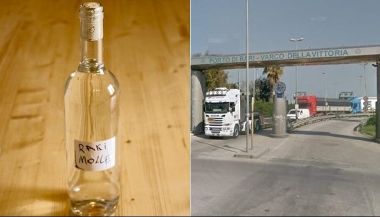 ISHTE FSHEHUR NË BRENDËSI TË AUTOBUSIT/ Shqiptarët furnizojnë Italinë me alkool, kapen 500 litra raki në Portin e Barit