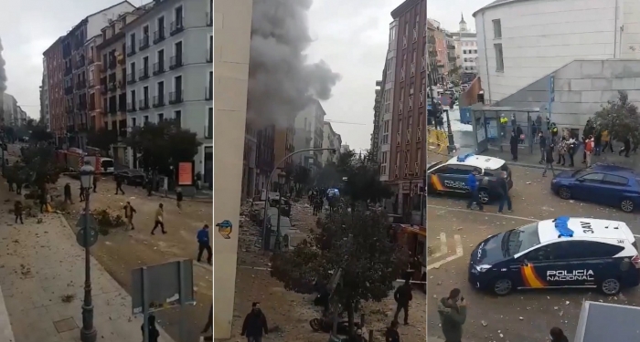 TRONDITET MADRIDI/ Një shpërthim i fortë në mes të qytetit shkatërron pallatet (FOTO-VIDEO)