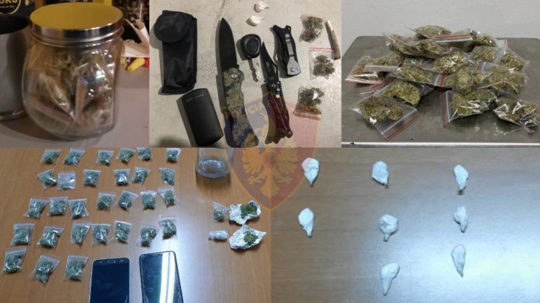SEKUESTROHEN KOKAINË DHE ARMË NË TIRANË/ Arrestohen 11 persona, si e organizonin trafikun e lëndës narkotike
