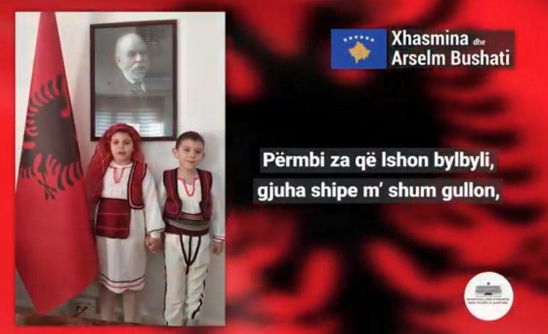 “PËR MBI ZA QË LSHON BYLBYLI…”/ Xhaçka mbledh fëmijët shqipfolës nga e gjithë bota, publikon VIDEON emocionuese