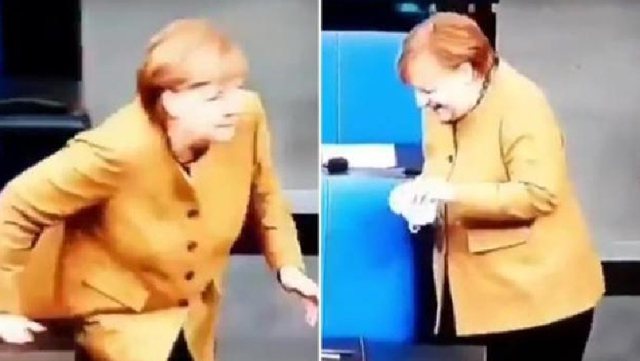VIDEO QË PO BËN XHIRON E RRJETIT/ Momenti kur Merkel harron maskën dhe kthehet me vrap ta marri
