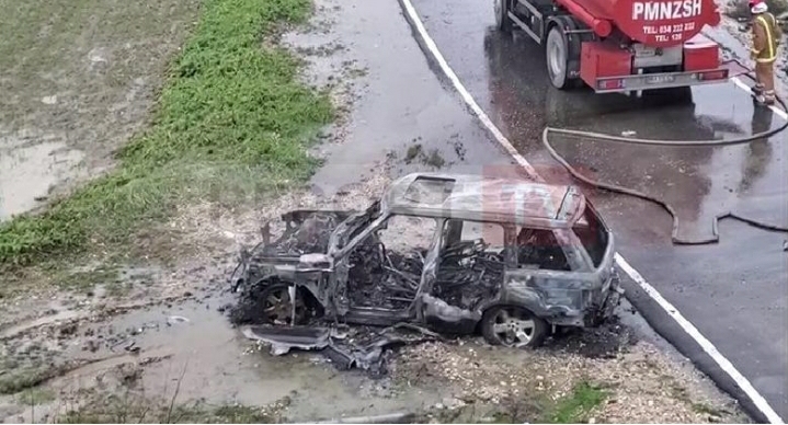 EKZEKUTIMI NË FIER/ Gjendet i djegur ‘Range Rover-i’ i vrasësit! Brenda në makinë… (VIDEO+DETAJET)