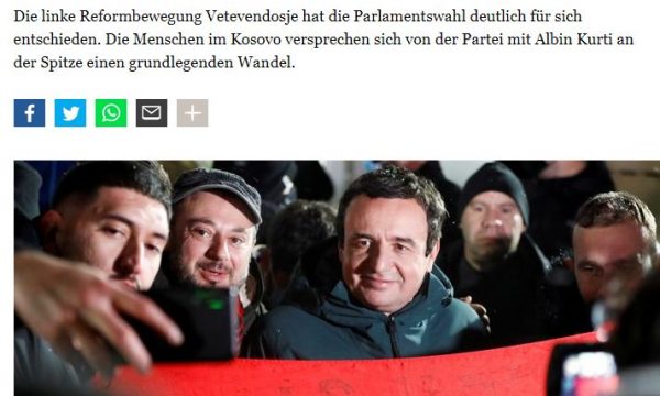 ZGJEDHJET NË KOSOVË/ Mediat gjermane: Fitore e pastër e së majtës