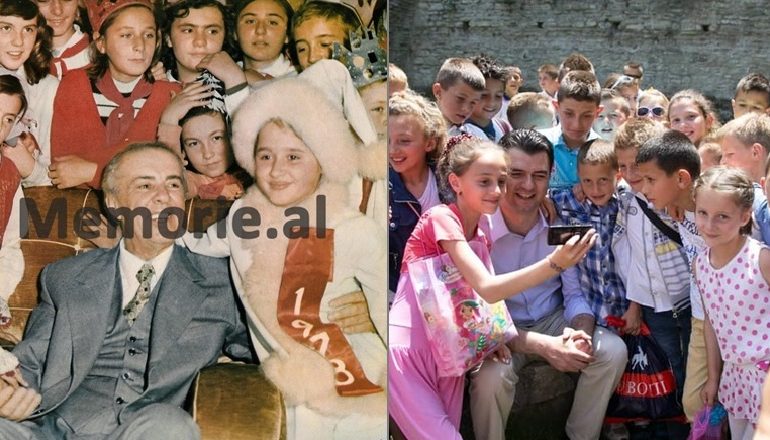 FOTOLAJM/ Basha si Enver Hoxha, foto me fëmijë si kopertinë libri