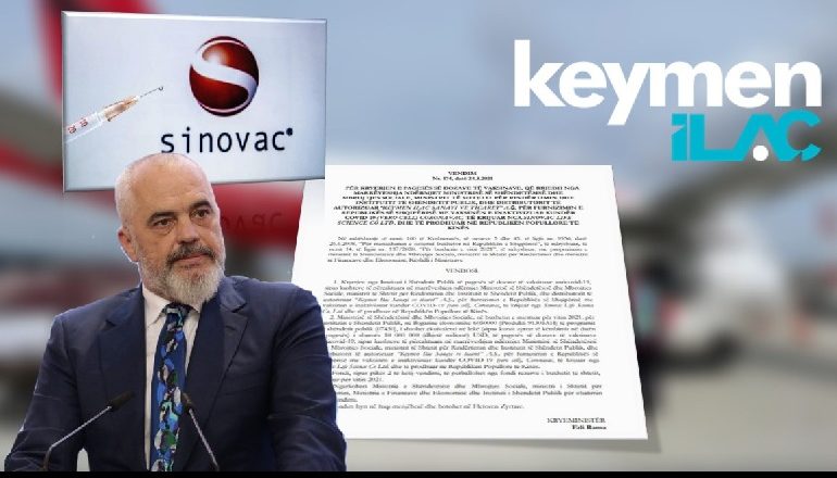 KORONAVIRUSI/ Qeveria akordon 10 milionë dollarë për vaksinat kineze nga kompania turke