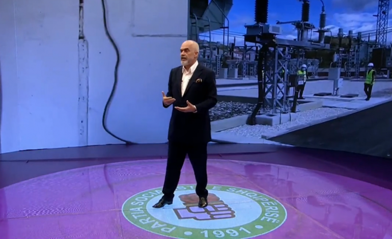 LIVE/ Zgjedhjet e 25 prillit, kryeministri Edi Rama prezanton programin për ujin dhe energjinë