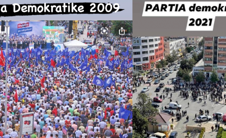 Rrënimi i PD-së nga Lulzim Basha e shpjeguar në dy fotografi