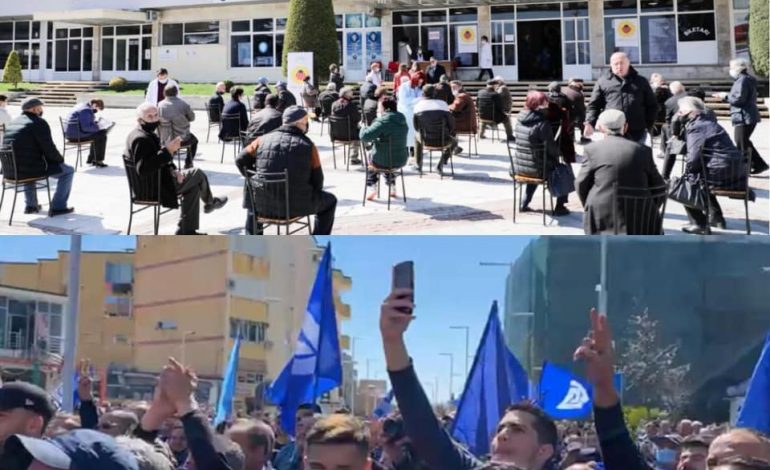 PUBLIKON PAMJET E MITINGUT TË BASHËS/ Rama: Në 25 prill Shqipëria do të votojë për VAKSINIMIN, jo për Infektimin…