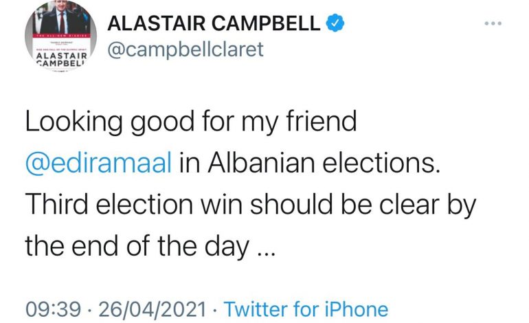ZGJEDHJET/ Ish-zëdhënësi i Tony Blair paralajmëron fitore të Ramës: Gjithçka duket…