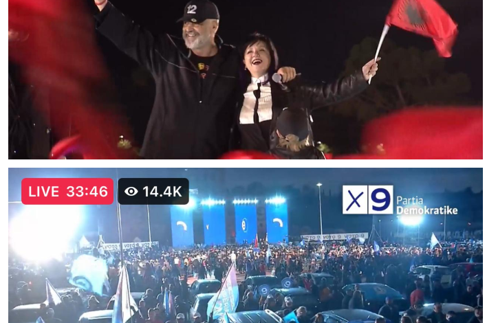 BETEJA E FUNDIT E AUDIENCËS/ Rama thyen rekordin me gati 60 mijë ndjekës në kohë reale, Basha as 15 mijë (FOTO)