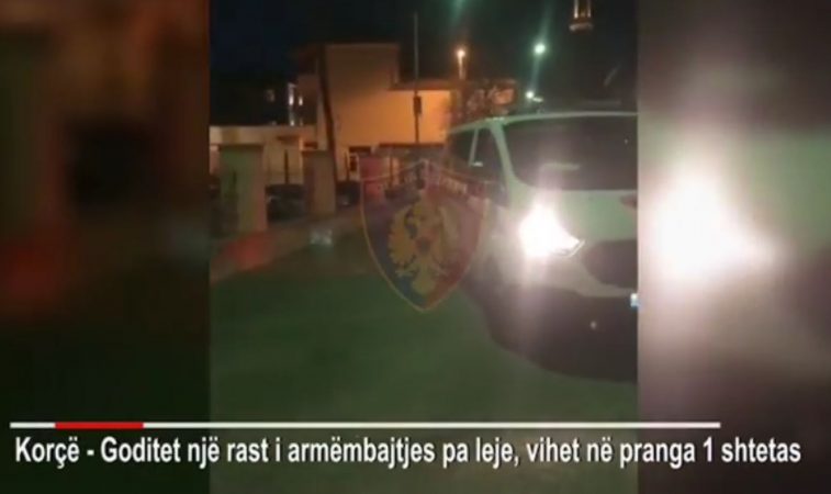 AUTOMATIK DHE MUNICION LUFTARAK/ Arrestohet 41-vjeçari në Korçë, momenti kur kapet nga policia