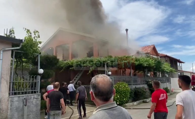 PAMJET/ Përfshihet nga flakët një banesë në Lezhë, lëndohet një zjarrfikës…