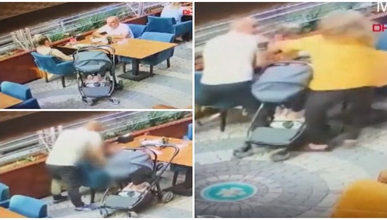 E RËNDË NË TURQI/ Ishin ulur në një bar, burri ngrihet dhe dhunon barbarisht gruan në sytë e fëmijës së mitur (FOTO)