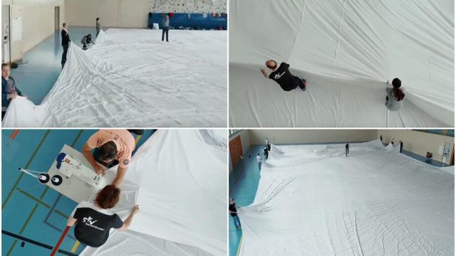 NË REKORD PËR GUINESS/ Rrobaqepësi qep pantallonat 70 metra të gjata që peshojnë… (VIDEO)