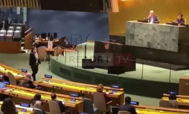 VOTIMI NË OKB/ Momenti kur ministrja Xhaçka hedh votën në kuti! Shqipëria drejt zgjedhjes në Këshillin e Sigurimit