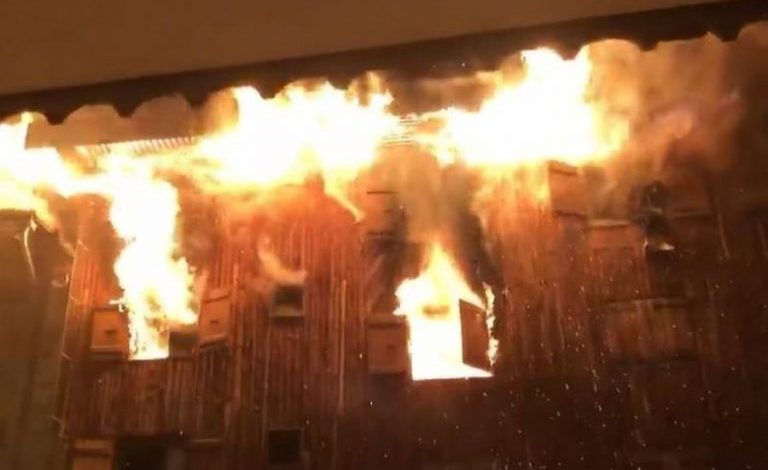 E FUNDIT/ Zjarr në një magazinë me lëndë drusore në Bradashesh të Elbasanit