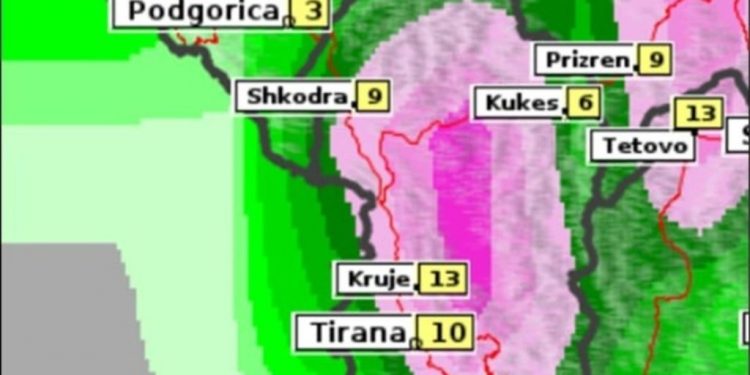 PRITET…/ Stuhia “FREDERIK” mbërrin në Shqipëri, rrebeshe shiu dhe përmbytje shoqërojnë…