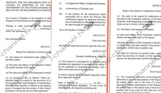 ZBARDHET DOKUMENTI/ Marreveshja me Anglinë për dëbimin emigrantëve pa letra dhe kriminelëve