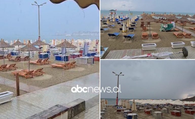 PAMJET/ Stuhi dhe rrufe në Durrës, ‘liqeni i ftohtë’ boshatis plazhin