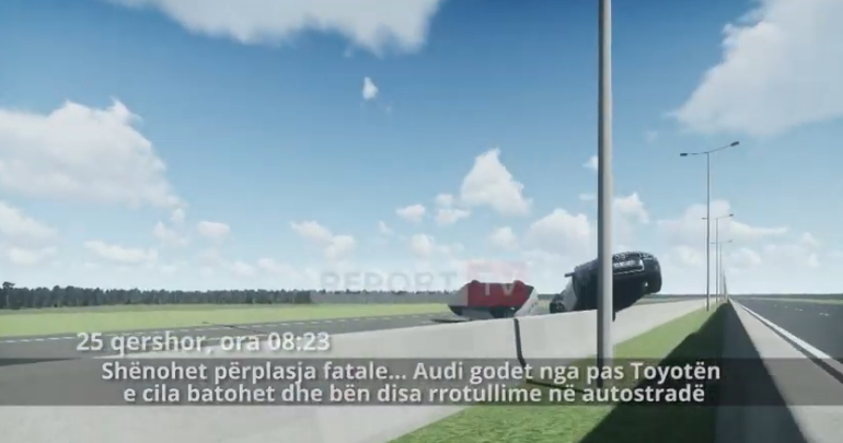SKEMA 3D E AKSIDENTIT TRAGJIK NË VLORË/ Makina luksoze me shpejtësi skëterre frenoi 63 metra, por nuk shmangu dot…