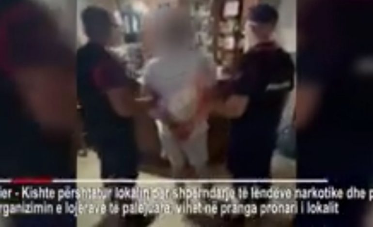 KOKAINË, KANABIS DHE LOJËRA TË PALEJUARA/ Arrestojnë pronarin e një lokali në Fier (EMRI+VIDEO)