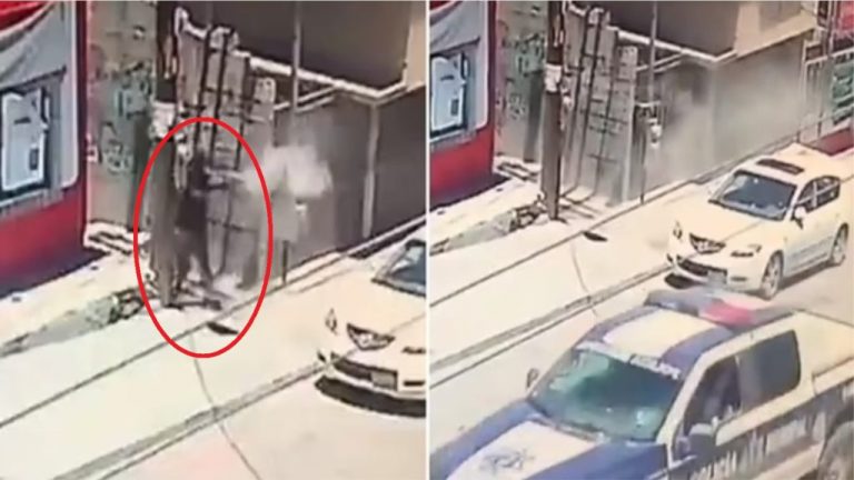 PUBLIKOHEN PAMJET E TMERRIT/ Persona të armatosur hapin zjarr ndaj makinës së policisë në Meksikë (VIDEO)