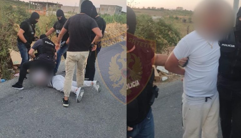 QARKULLONTE ME ARMË PA LEJE/ Policia shtrin në tokë dhe vë në pranga të riun me “Range Rover” në Durrës