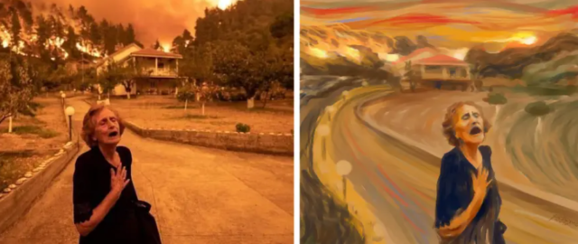 FOTO E SAJ U BË VIRALE/ E moshuara greke tregon ndjesitë: Po qaja e bërtisja e dëshpëruar