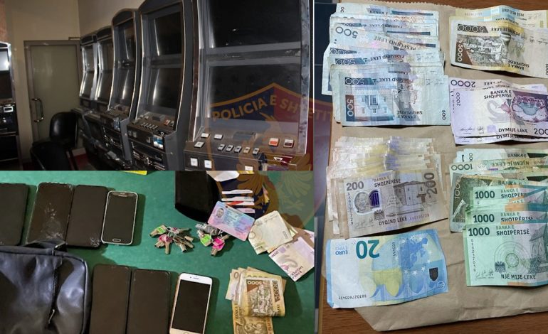 POLICIA AKSION NË LEZHË/ Sekuestron 5 pajisje elektronike, celularë dhe para, 2 në pranga (EMRAT)