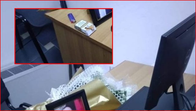 LULE, FOTO E PAKETË CIGARESH/ Në tavolinën ku Saimir Hoxha u ul prej vitesh si oficer krimesh, si e nderuan kolegët (FOTO)