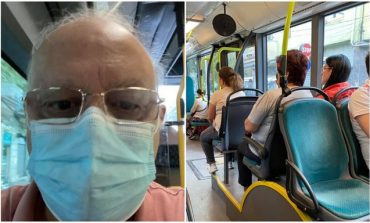 ALARMI/ Mjeku Kalo poston FOTOT nga autobusi: Dy pasagjerë me maskë, ndërsa shoferi dhe faturino...