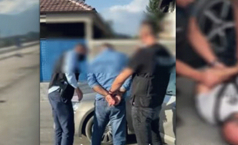 “POLICIA NDAL”/ Del momenti i arrestimit të 8 shqiptarëve, efektivët i shtrijnë në tokë (VIDEO)