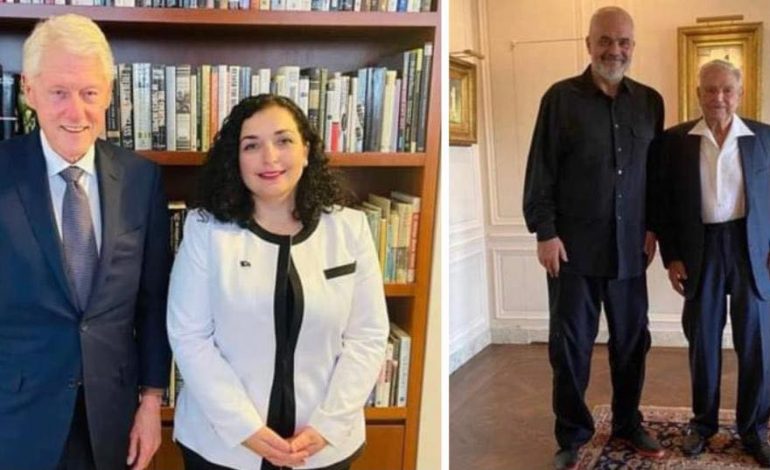TËRBOHET Berisha: Vjosa Osmani takon Bill Clinton, Rama takon armikun e kombit shqiptar Xhorxh Soros