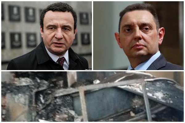 SERBËT DOGJËN QENDRËN E REGJISTRIMIT TË AUTOMJETEVE/ Ministri Vulin sulmon Albin Kurtin: Për të nisur luftën mjafton budallai…