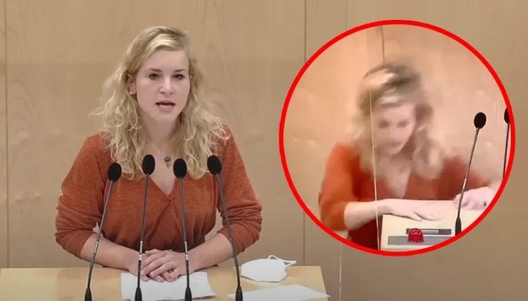 TRAZIRA NË PARLAMENTIN AUSTRIAK/ Deputetes i bien të fikët gjatë fjalës në foltore, ja çfarë ndodhi (VIDEO)