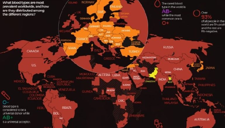 HARTA GLOBALE E GRUPEVE TË GJAKUT/ Shqipëria, nga të paktat në Europë me zero pozitiv