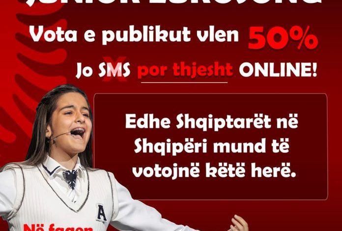 TË MBËSHTESIM ANNËN NË “JUNIOR EUROSONG”/ Votoni në platformën www.junioreurovision.tv, vota e publikut vlen 50%