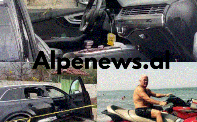 ATENTATI NË LAÇ/ Të tjera PAMJE nga vendngjarja, njolla gjaku, xhama të bëra shoshë nga plumbat dhe makina e aksidentuar