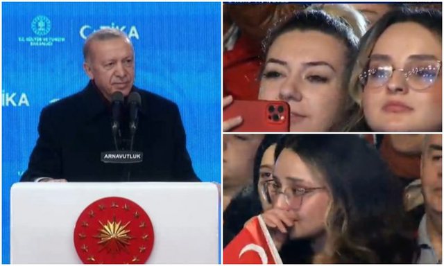 FOTOLAJM/ Lutja e Erdogan përlot të renë shqiptare tek Xhamia e Et’hem Beut