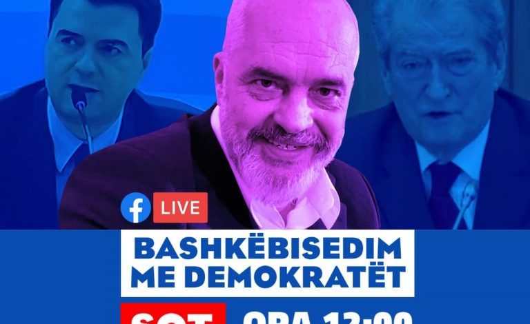 “BASHKËBISEDIM ME DEMOKRATËT”/ Çfarë paralajmëron kryeministri Rama për sot në orën 12:00?