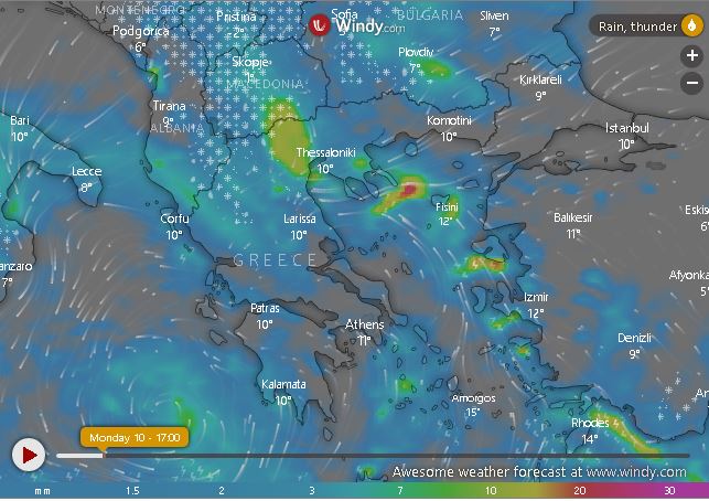 HARTA! Pas tërmetit po vjen stuhia e dëborës, ja qytetet që do të mbulojë