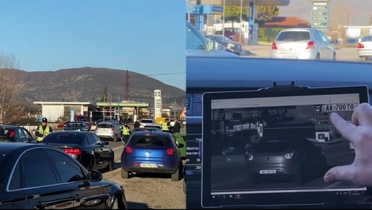 AKSION NË ELBASAN/ Policia “ngre kurth” për shoferët dhe makinat në aksin Elbasan-Metalurgji (VIDEO)