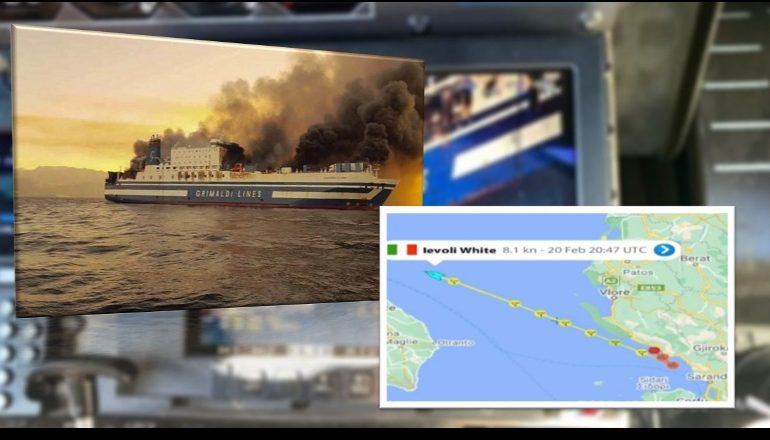 U EVITUA NGA AVIONI/ Anija italiane pastron ndotjen që la pas anija e djegur “Euroferry Olimpia” në ujërat tonë territoriale