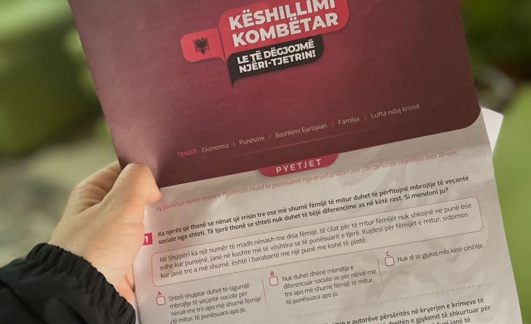 KËSHILLIMI KOMBËTAR/ Rama apel qytetarëve: Bashkojuni 284,214 qytetarëve që iu kanë dhënë përgjigje 12 pyetjeve