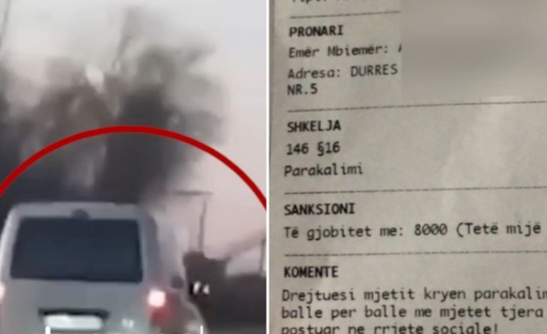 BËNTE “ZIG ZAGE” NË RRUGË/ Video në rrjetet sociale “fundos” shoferin në Thumanë