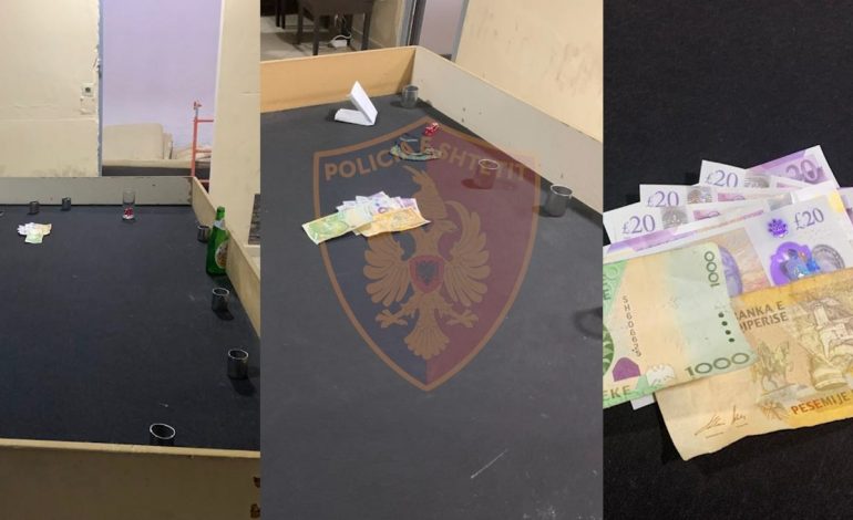 LOKALI NË DISPOZICION PËR LOJËRA FATI/ Arrestohen 4 në Elbasan, mes tyre dhe pronari