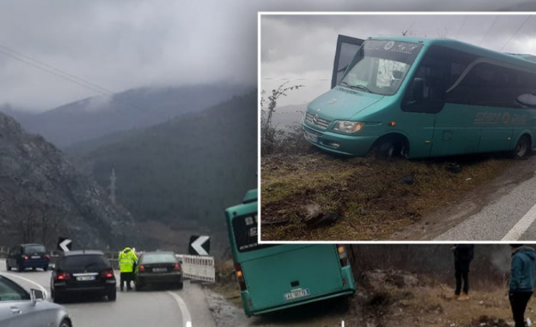 PAMJET/ Shmanget tragjedia në Kthesën e Murrashit, autobusi me pasagjerë del nga rruga