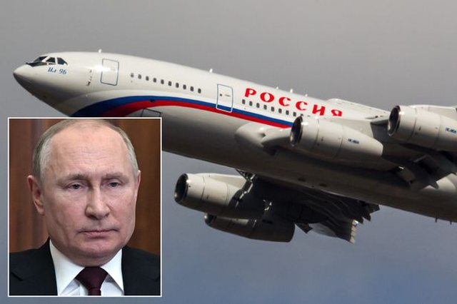I ARMATOSUR, ME TUALET ARI DHE BUTONIN E KUQ/ Ky është avioni “Putin Force One” që lëviz Presidenti rus